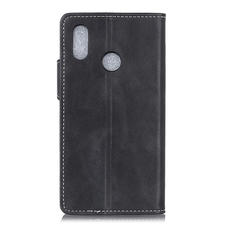 For Samsung Galaxy A40 S Shape Wallet Leather Protection Cover - Black-3