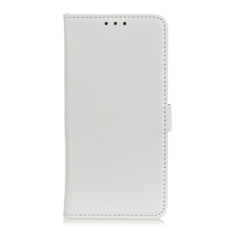 Litchi Texture Wallet Stand Leather Case Accessory for Samsung Galaxy A40 - White-2