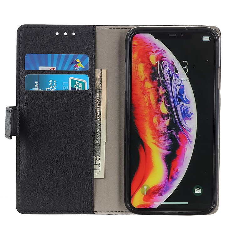 Wallet Stand Leather Protection Cover for Samsung Galaxy A40 - Black-3