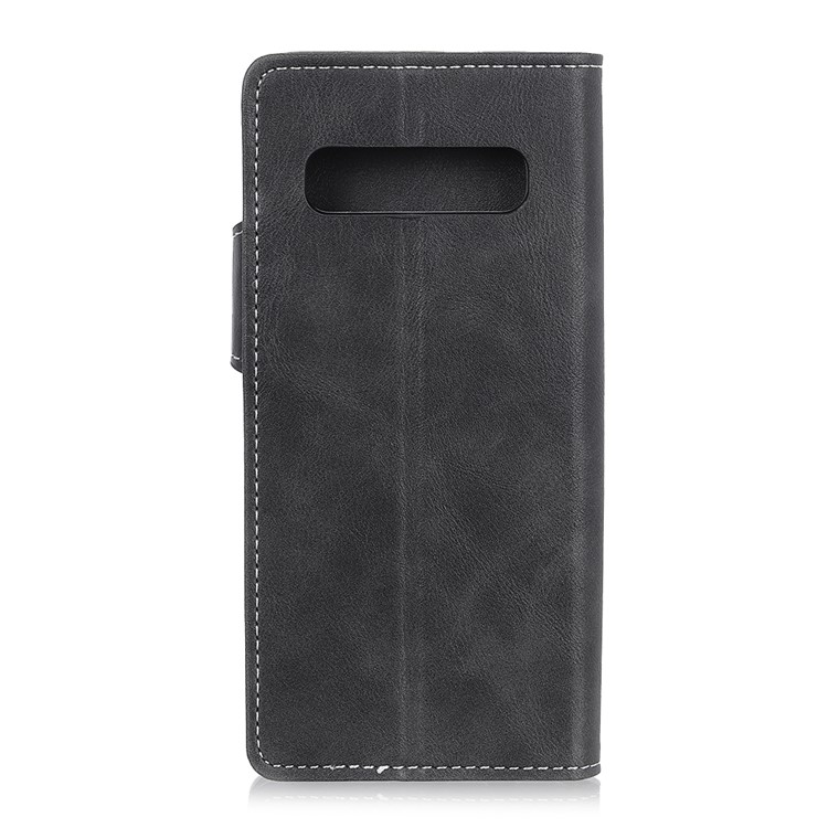 S Shape Textured PU Leather Case with Stand Wallet for Samsung Galaxy S10 5G - Black-10