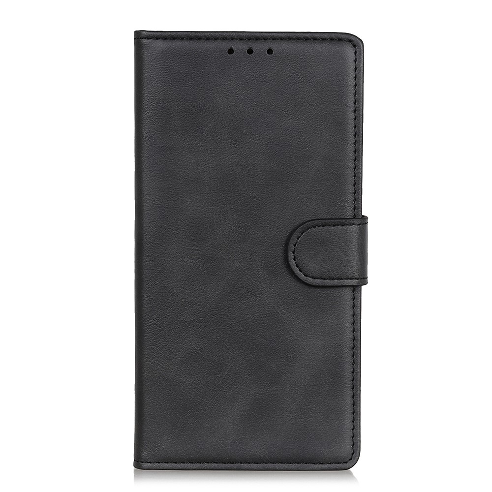 Matte Skin Wallet Leather Stand Case for Samsung Galaxy A50 - Black-2