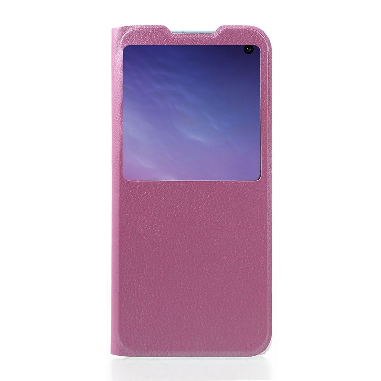 View Window Leather Flip Phone Case Cover for Samsung Galaxy S10 - Black-8