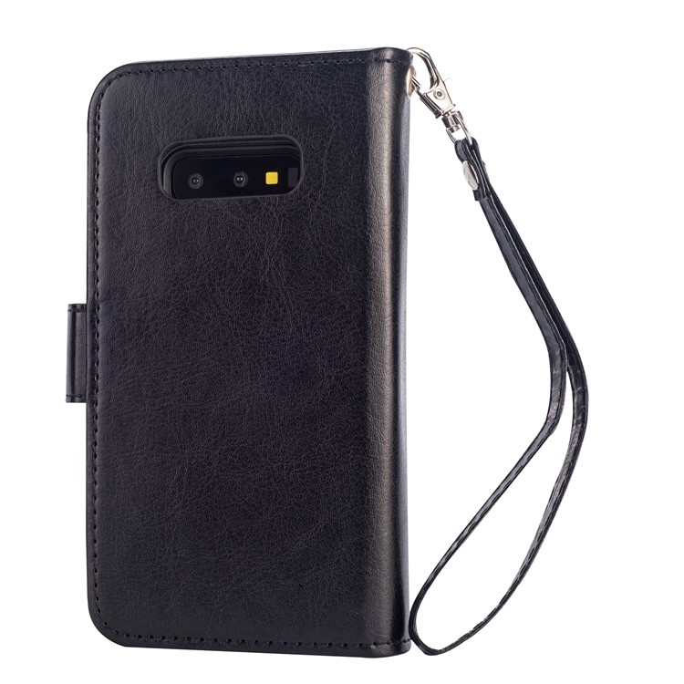 For Samsung Galaxy S10e Detachable 2-in-1 PU Leather Case with 9 Card Slots - Black-4