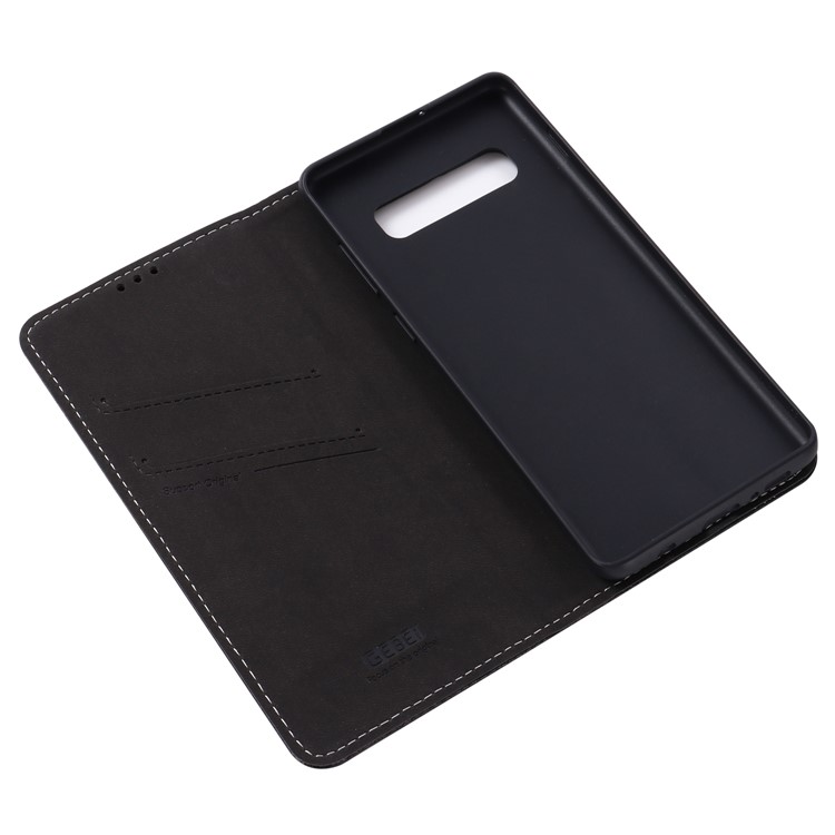 GEBEI Litchi Texture Card Slots Leather Protection Case for Samsung Galaxy S10 Plus - Black-7