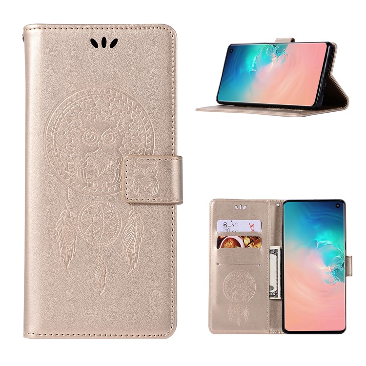 

HAT PRINCE Для Samsung Galaxy S10 С Тисненой Кожаной Подставкой Для Снов - Золото, Galaxy S10