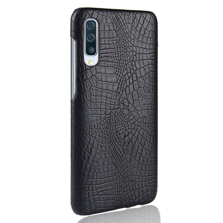 Crocodile Texture PU Leather Coated PC Phone Shell for Samsung Galaxy A50 - Black-2