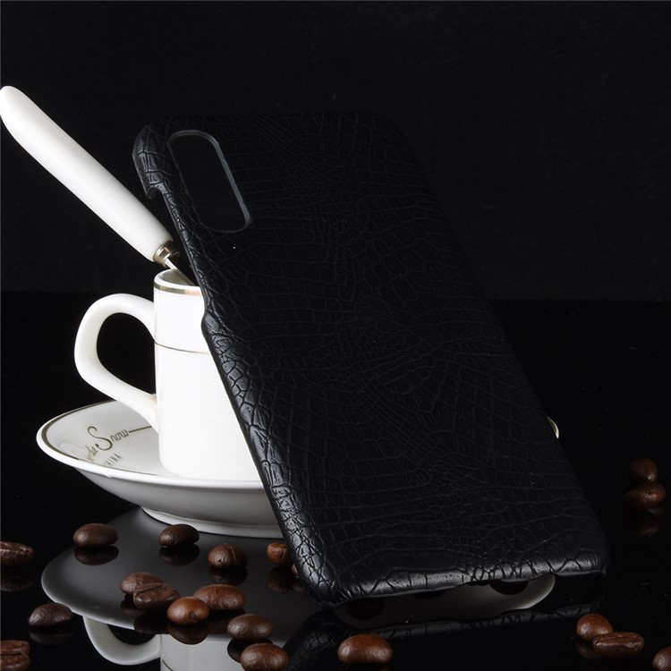 Crocodile Texture PU Leather Coated PC Phone Shell for Samsung Galaxy A50 - Black-4