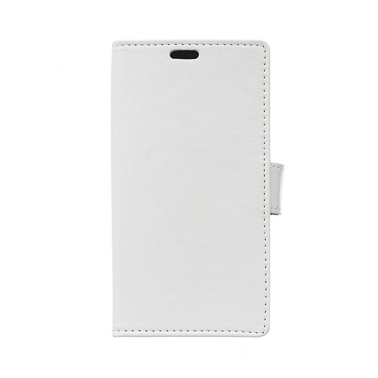 

For Samsung Galaxy J5 (2016) Crazy Horse PU Leather Stand Phone Cover - White