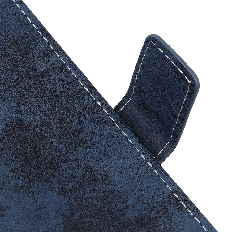 Vintage Style Leather Wallet Case for Samsung Galaxy A30 / A20 - Blue-11