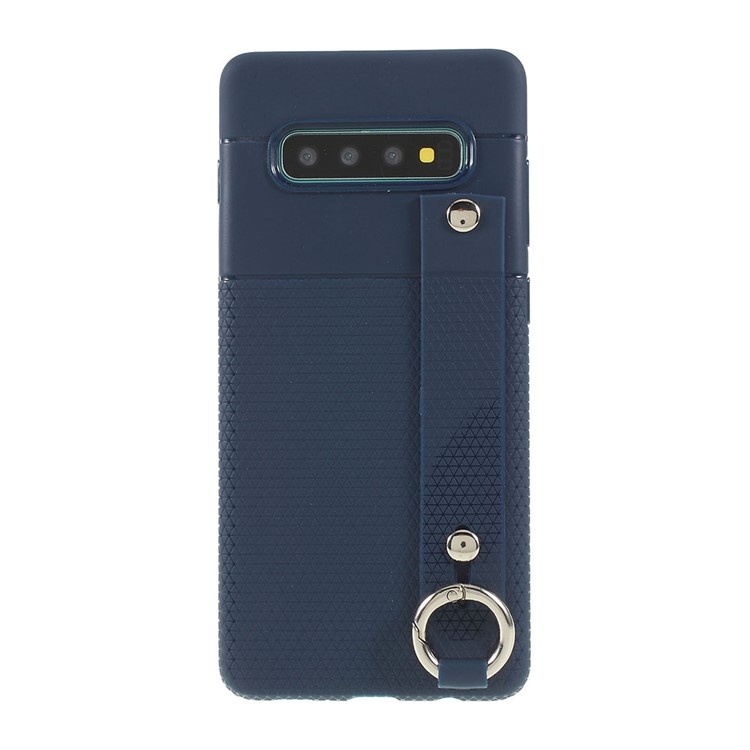 

Triangle Pattern TPU Case with Hand Strap for Samsung Galaxy S10 Plus - Blue, Galaxy S10 Plus