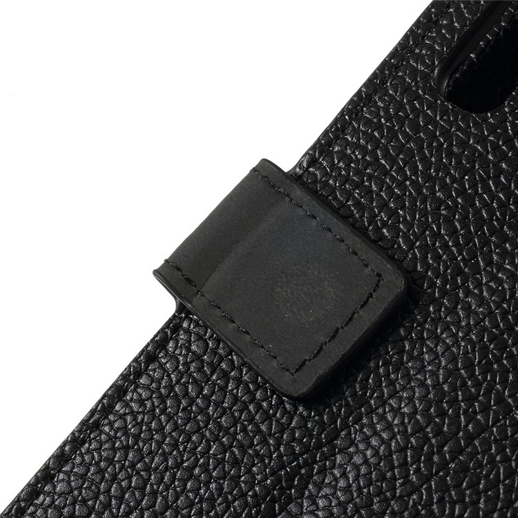 Litchi Skin Leather Wallet Case Phone Cover for Samsung Galaxy A50 - Black-7