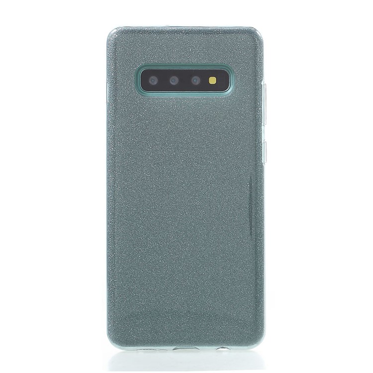 

ПК ТПУ Гибридный Чехол + Флэш-порошковая Бумага Для Samsung Galaxy S10 Plus - Синий, Galaxy S10 Plus