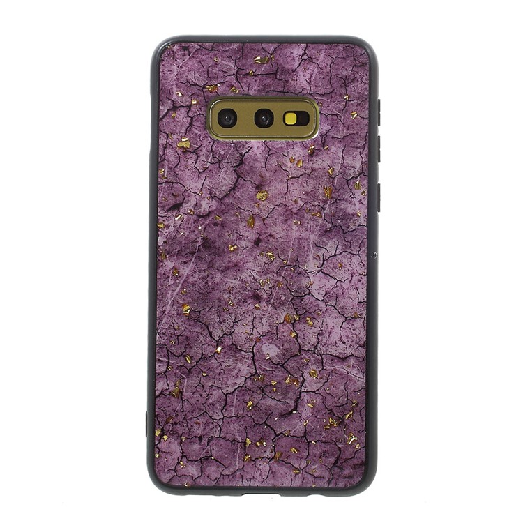 

Epoxy Gold-stamping TPU Phone Cover Case for Samsung Galaxy S10e - Purple, Galaxy S10e