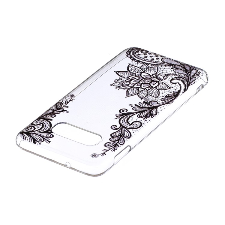 Teste Padrão Que Imprime A Caixa Do Telefone Da Proteção De TPU Para A Galáxia S10e De Samsung - Flor De Renda Preta-3