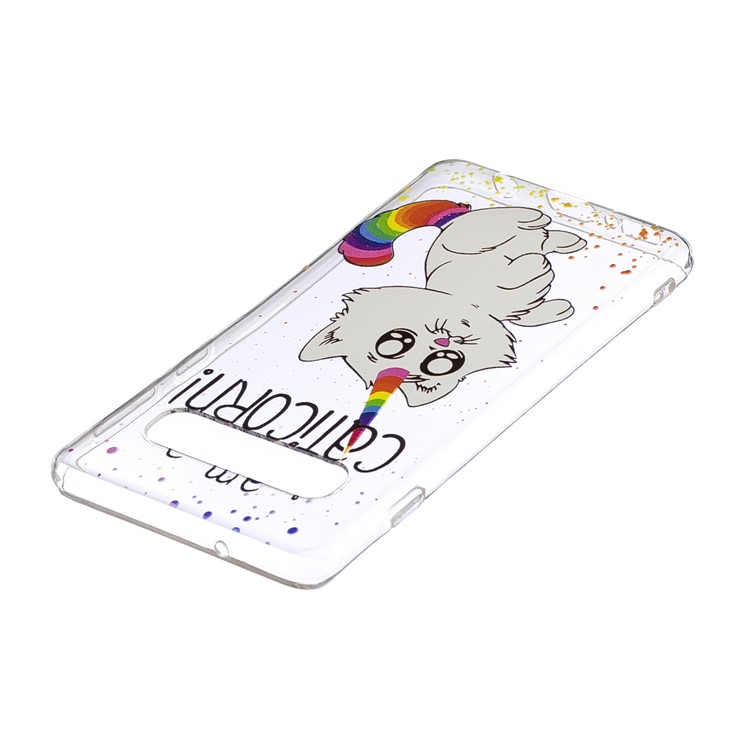 Estuche De TPU Estampado Para Samsung Galaxy S10 - Gato Y Personajes-3