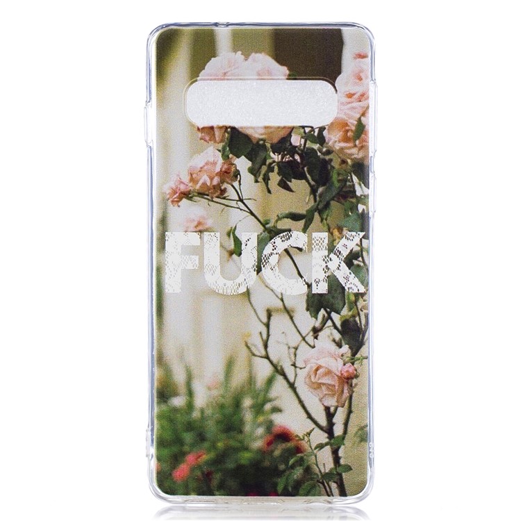 Estuche De TPU Estampado Para Samsung Galaxy S10 - Patrón De Mierda-1