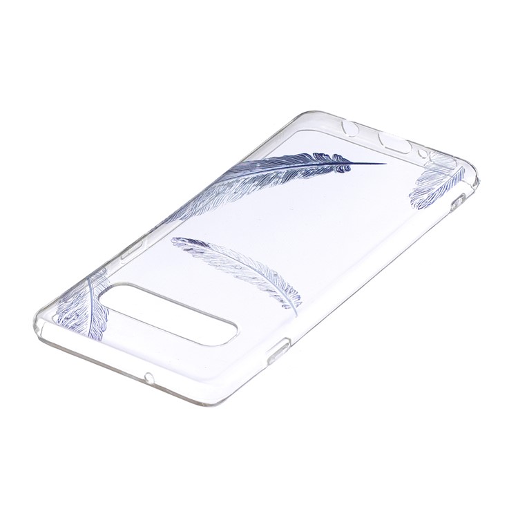 Coque En TPU Pour Samsung Galaxy S10 - Plume Bleue-3