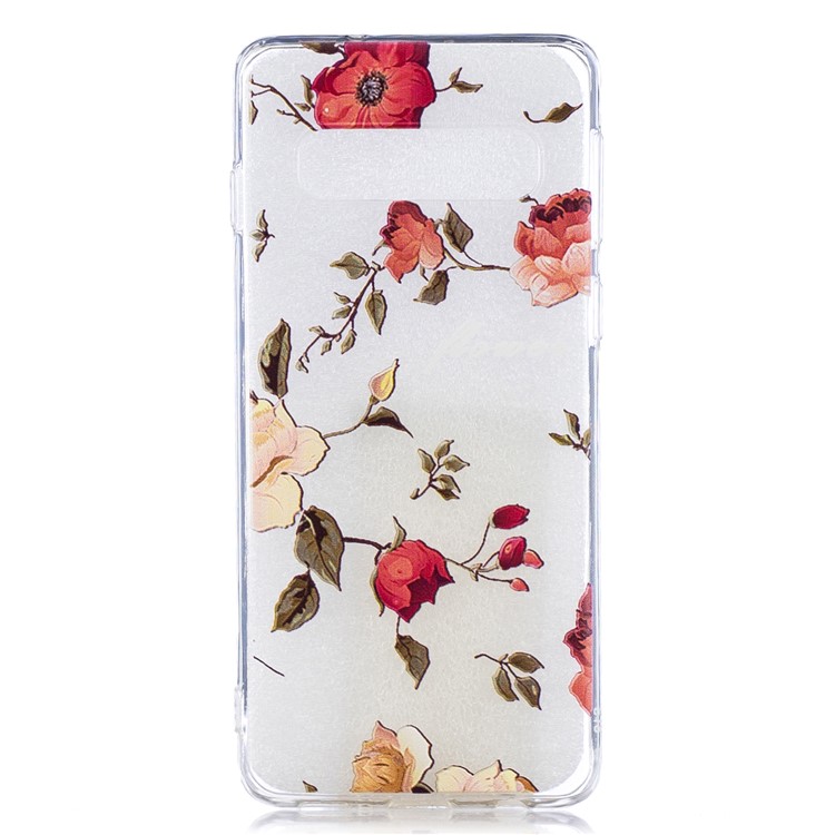 Estuche De TPU Estampado Para Samsung Galaxy S10 - Flores Vivas-1