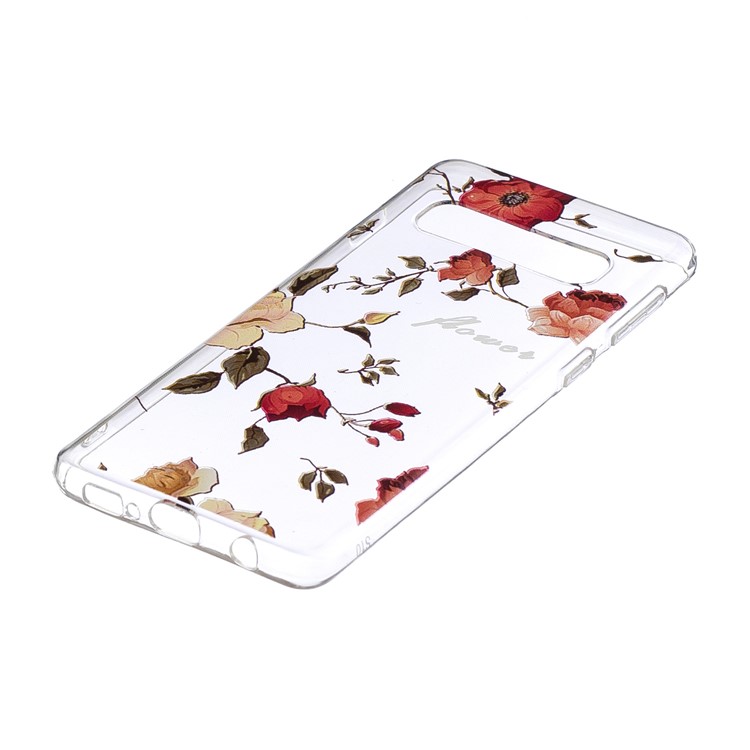 Estuche De TPU Estampado Para Samsung Galaxy S10 - Flores Vivas-2