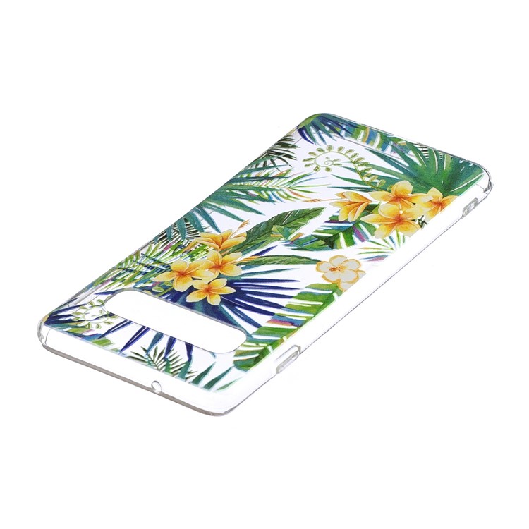 Estuche De TPU Estampado Para Samsung Galaxy S10 - Flores Amarillas-3