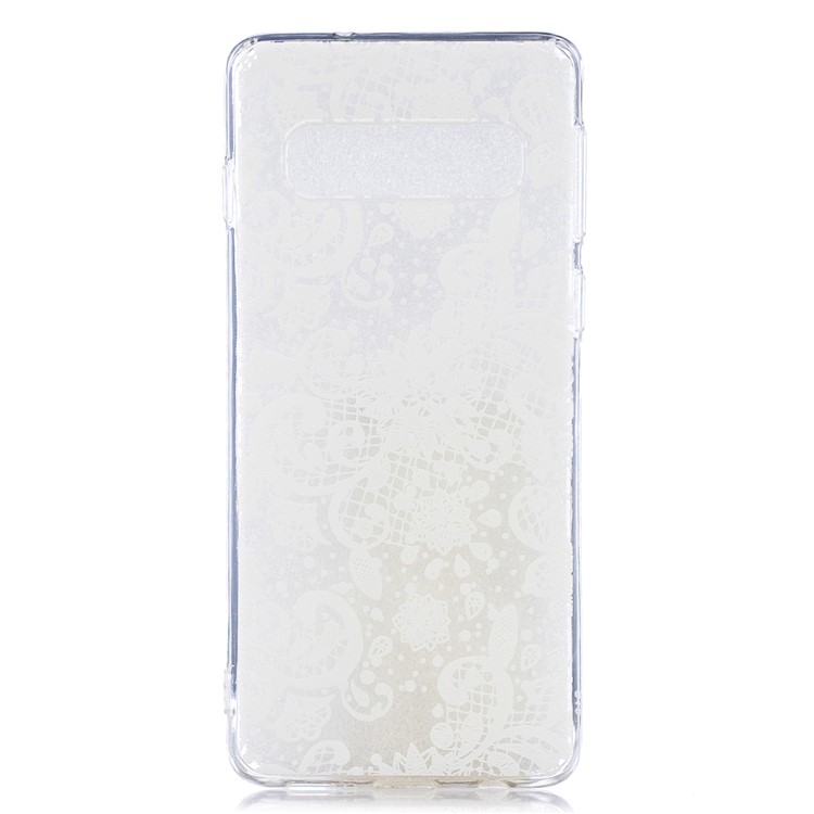 Pattern Printing TPU Case for Samsung Galaxy S10 - Unique Flower-1