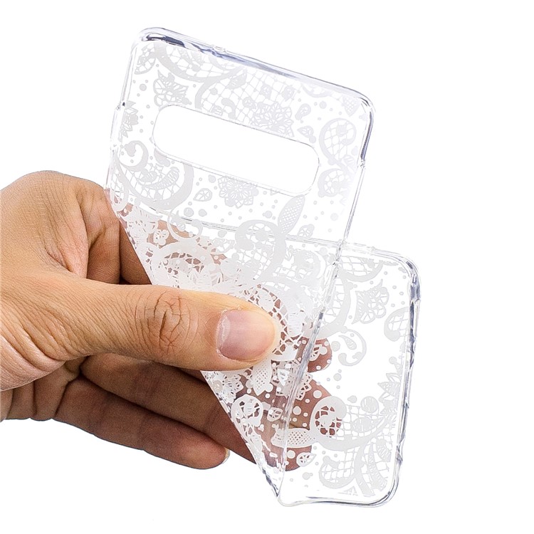 Pattern Printing TPU Case for Samsung Galaxy S10 - Unique Flower-4