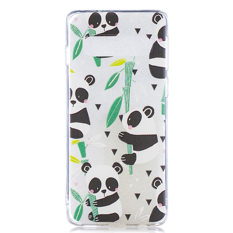 Estuche De TPU Estampado Para Samsung Galaxy S10 - Adorable Panda-1