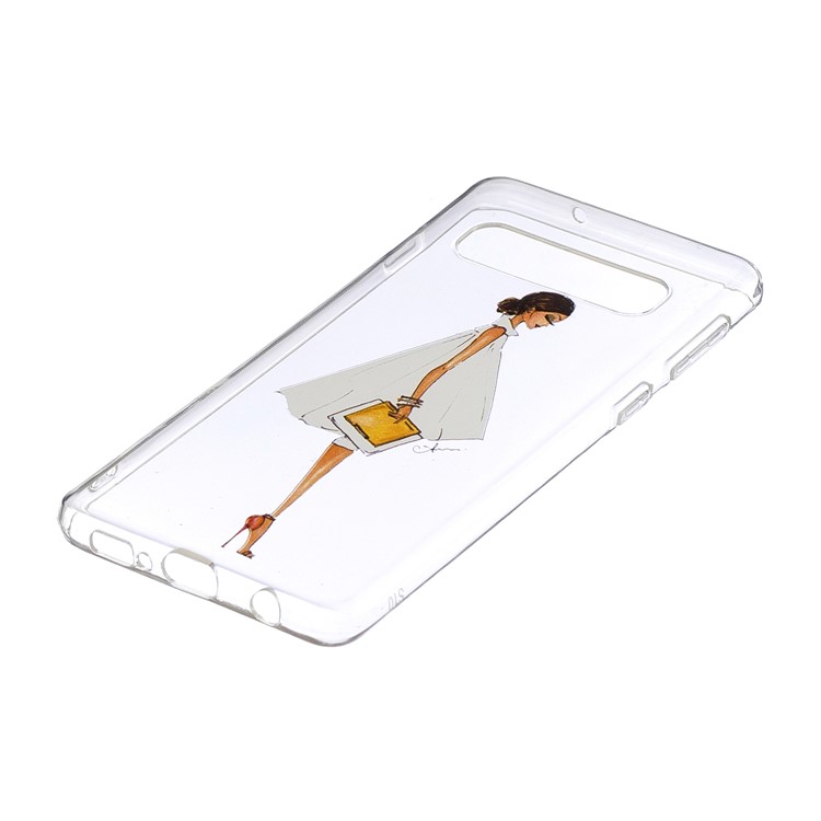 TPU-Fall Mit Musterdruck Für Samsung-Galaxie S10 - Mädchen Mit Hochhackigen Schuhen-2