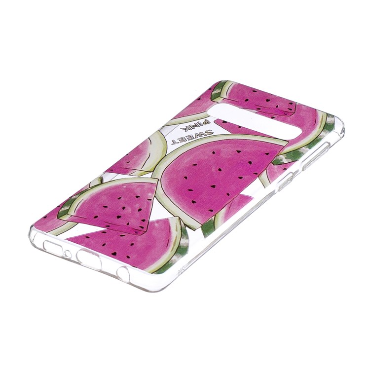 Pattern Printing TPU Case for Samsung Galaxy S10 - Watermelon-2