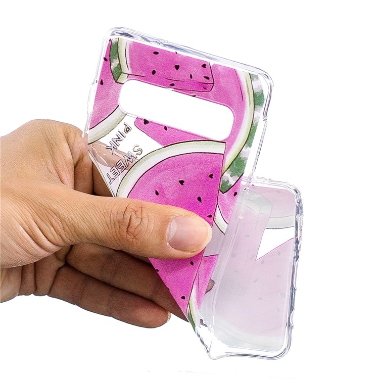 Pattern Printing TPU Case for Samsung Galaxy S10 - Watermelon-4