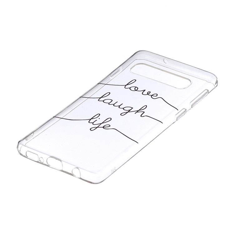 TPU-Fall Mit Musterdruck Für Samsung-Galaxie S10 - Englische Zeichen-2