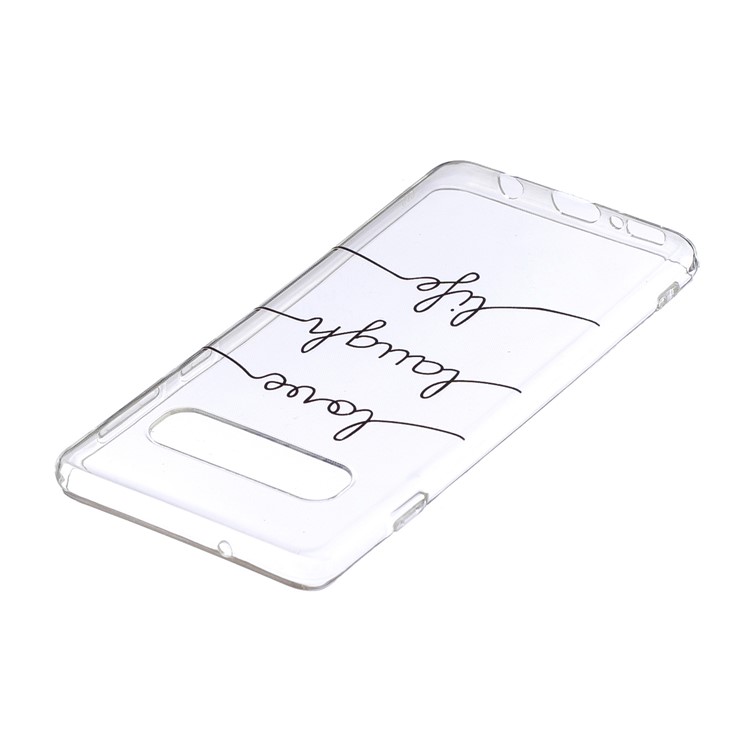 TPU-Fall Mit Musterdruck Für Samsung-Galaxie S10 - Englische Zeichen-3