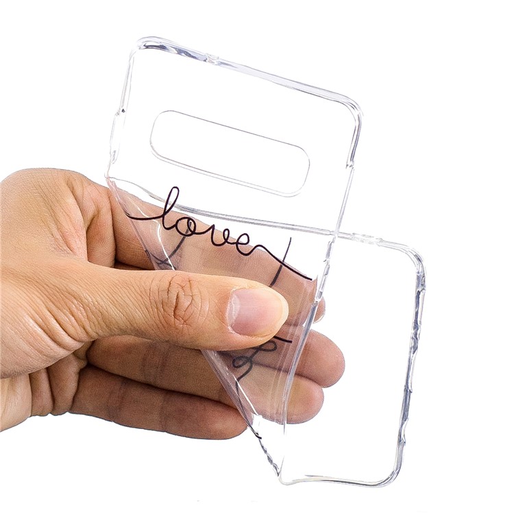 TPU-Fall Mit Musterdruck Für Samsung-Galaxie S10 - Englische Zeichen-4