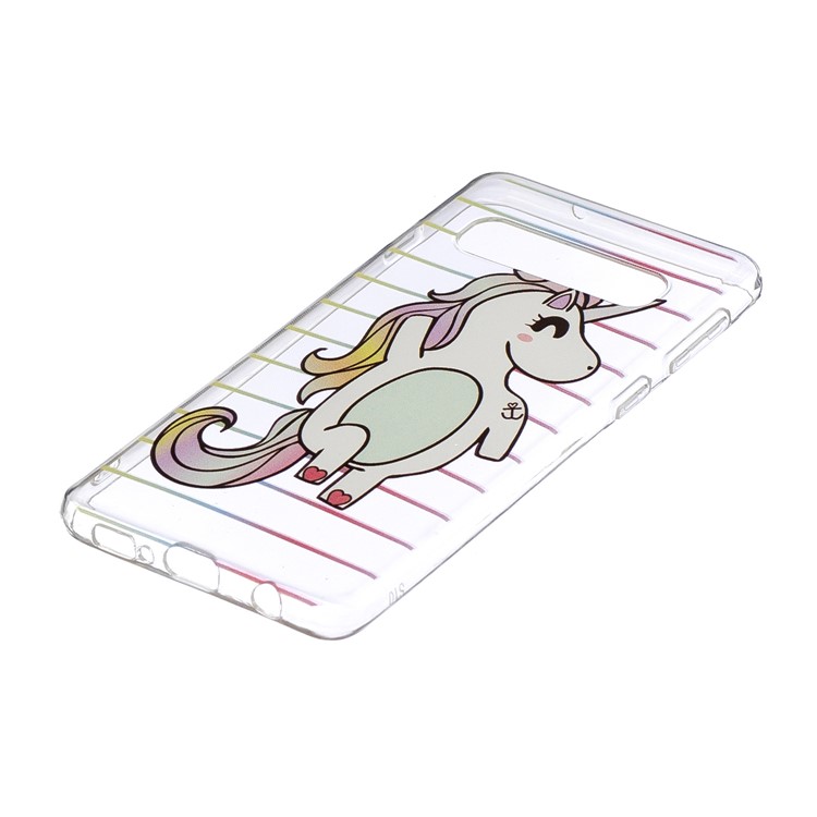 Padrão De Impressão Em TPU Para Samsung Galaxy S10 - Unicórnio E Listras-2