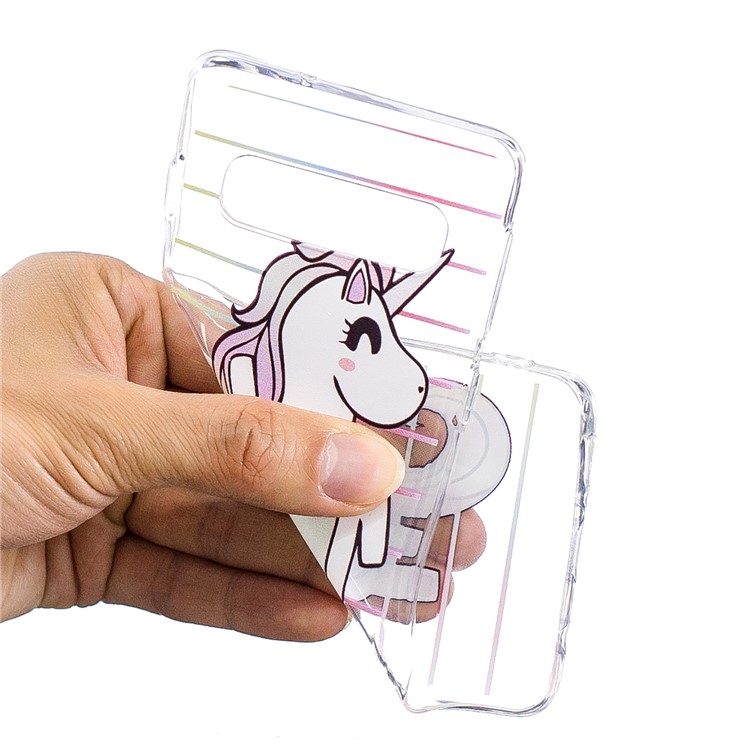 Padrão De Impressão Em TPU Para Samsung Galaxy S10 - Unicórnio E Listras-4