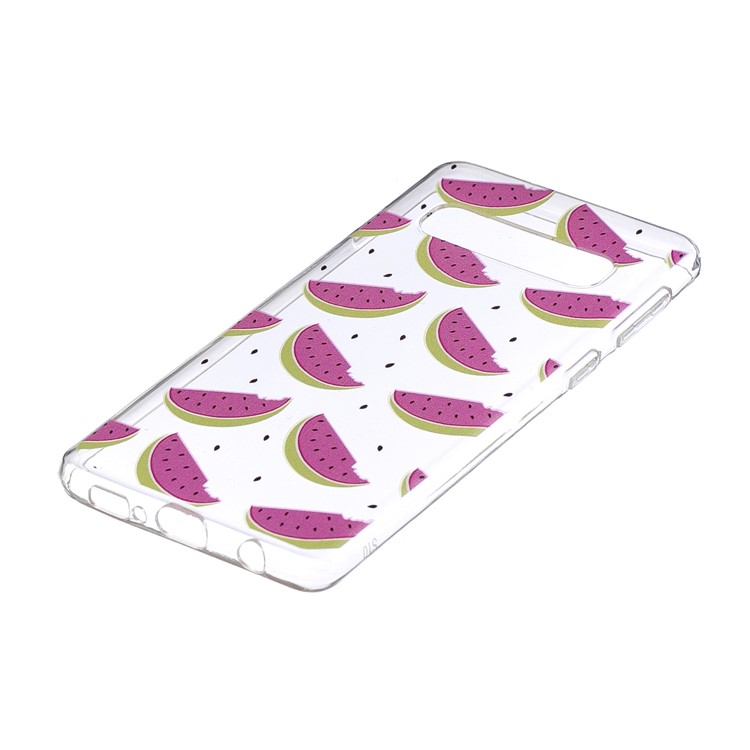 Pattern Printing TPU Case for Samsung Galaxy S10 - Sweet Watermelon-2