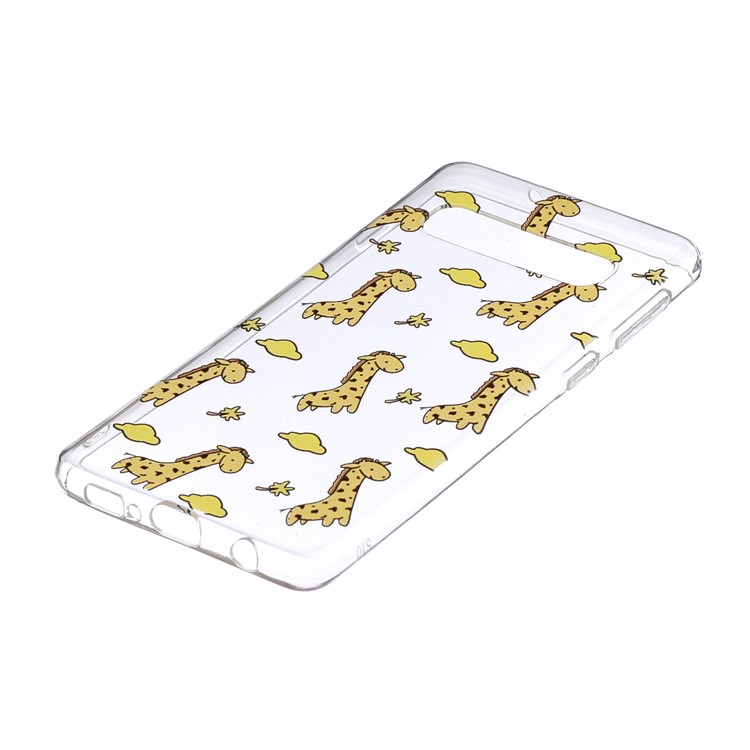 TPU-Fall Mit Musterdruck Für Samsung-Galaxie S10 - Giraffe-2
