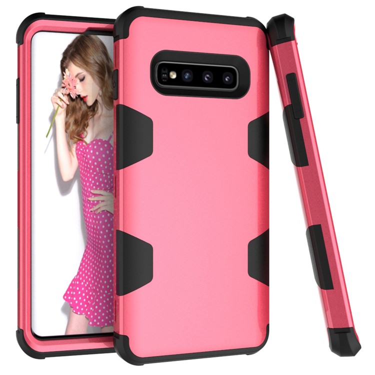 

Комбинированный Чехол Из Силикона И ПК Для Samsung Galaxy S10 Plus [защита От Пыли] [ударопрочный] - Черный / Красный, Galaxy S10 Plus