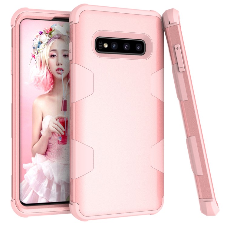 

Silicone + PC Combo Case for Samsung Galaxy S10 Plus [Anti-dust] [Shock Proof] - Rose Gold, Galaxy S10 Plus