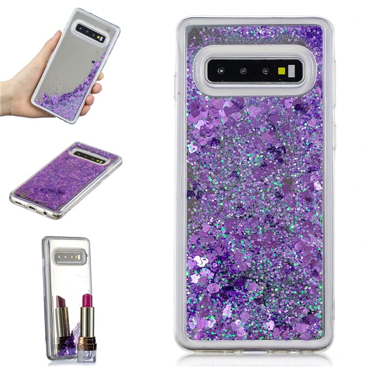 

Зыбучие Пески Зеркальной Поверхности ТПУ Сотовый Телефон Для Samsung Galaxy S10 - Пурпурный, Galaxy S10
