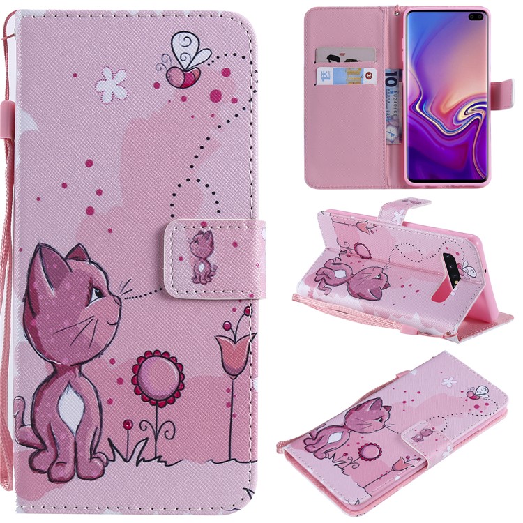 

Печать С Рисунком Искусственная Кожа Откидная Крышка Чехол Для Samsung Galaxy S10 Plus - Кошка, Galaxy S10 Plus