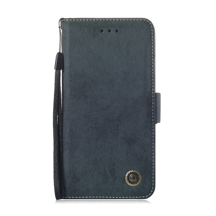 Retro Style PU Leather Mobile Phone Shell with Card Holder for Samsung Galaxy M20 - Dark Blue-2