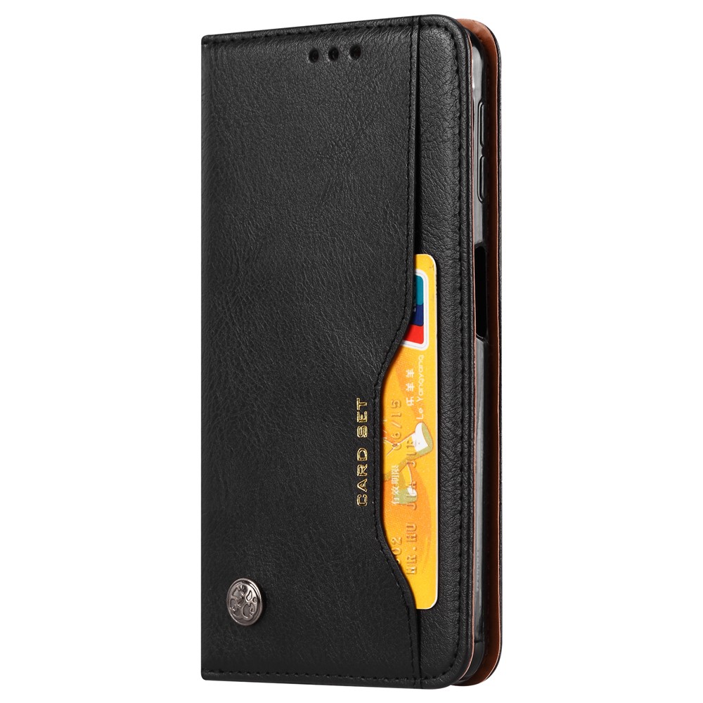 Auto-absorbed Classic PU Leather Wallet Stand Phone Case for Samsung Galaxy A50 / A50s / A30s - Black-3