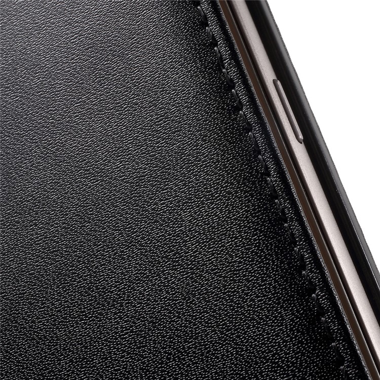 Vertical Flip Genuine Split Leather Cover for Samsung Galaxy S7 G930 - Black-7