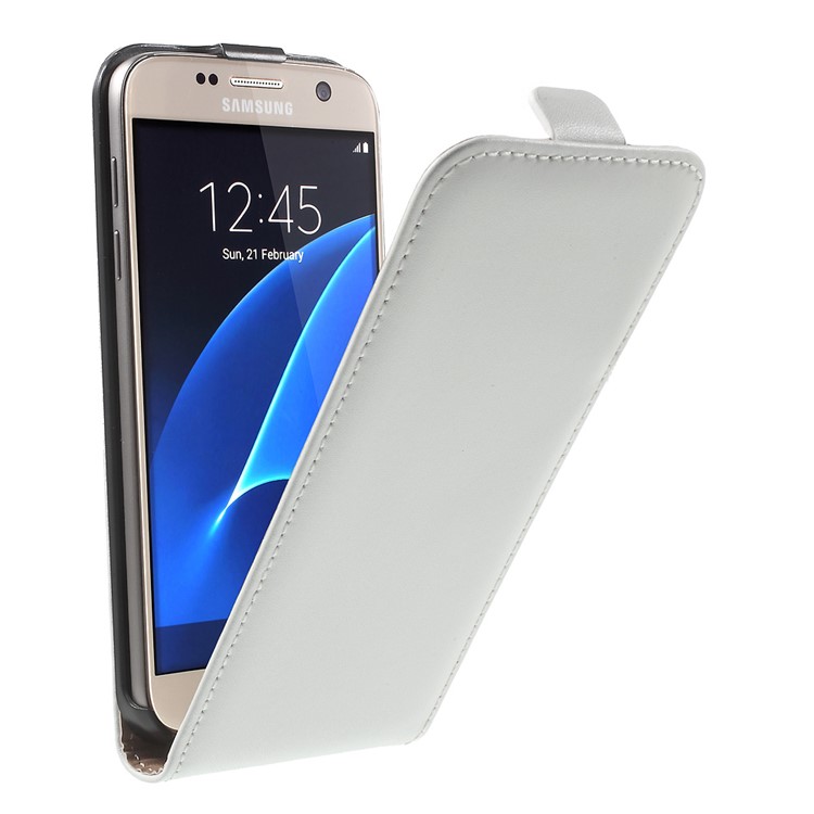 

Vertical Genuine Split Leather Flip Case for Samsung Galaxy S7 G930 - White, Galaxy S7