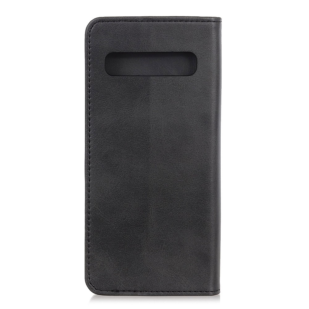 Auto-absorbed Split Leather Wallet Case for Samsung Galaxy S10 - Black-7