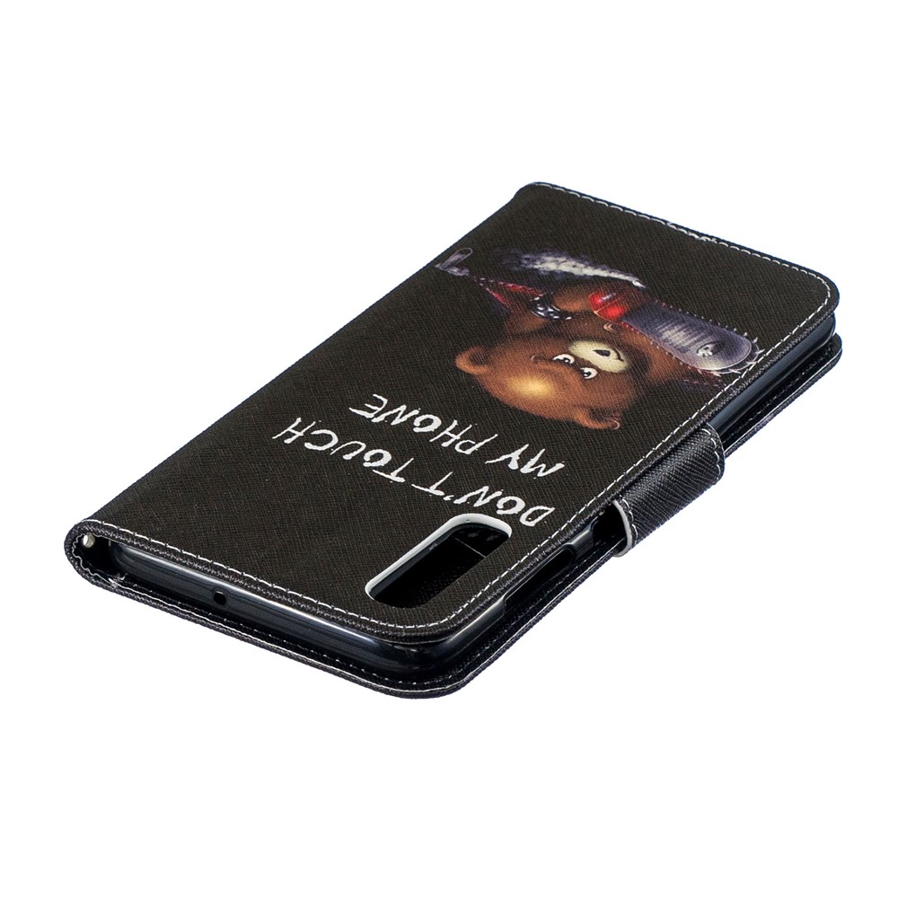 Padrão De Impressão Pu Carteira De Couro Suporte Tampa Flip Para Samsung Galaxy A70 - Urso E Seus Avisos-9
