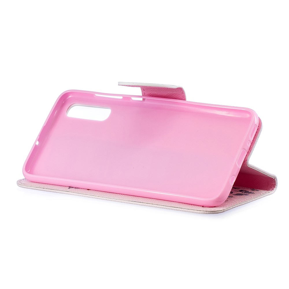 Stampa Del Modello Portafoglio In Pelle PU Copertura Di Vibrazione Per Samsung Galaxy A70 - Giraffa Con Gli Occhiali-7