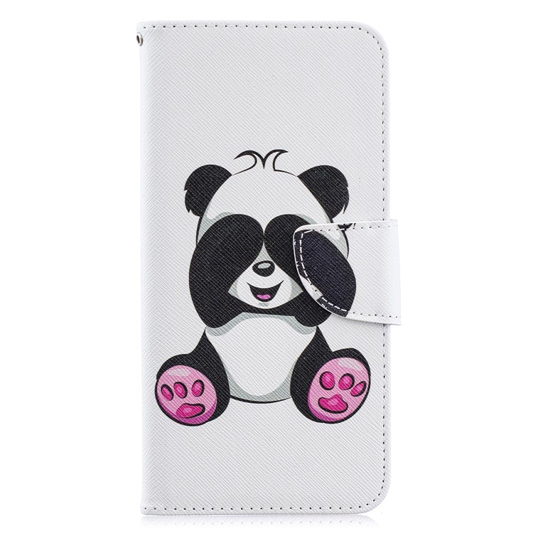 For Samsung Galaxy A70 Pattern Printing Leather Stand Wallet Case - Cute Panda-4