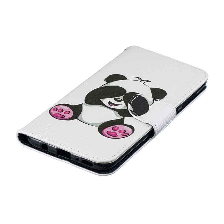 For Samsung Galaxy A70 Pattern Printing Leather Stand Wallet Case - Cute Panda-8